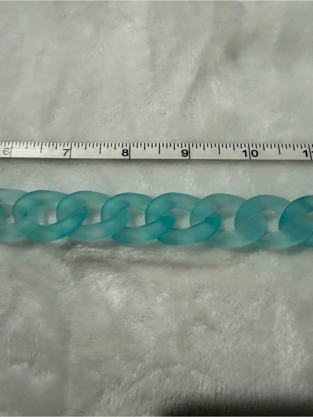 Matte Baby Blue Acrylic Purse Chain/Charm